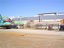 Quartz sand storage site