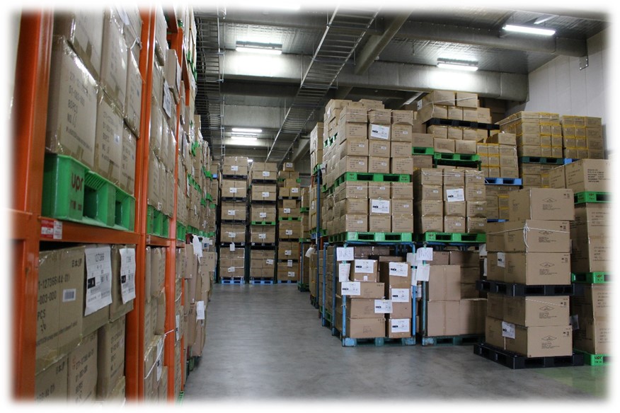 Inside the warehouse