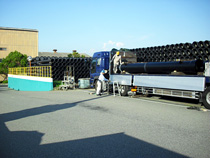 Loading onto truck of subcontracted transporter